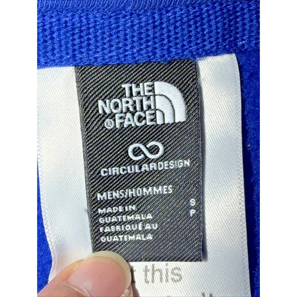 The North Face Mens Hoodie Size S Kangaroo Pockets Drawstrings Pullover Blue
